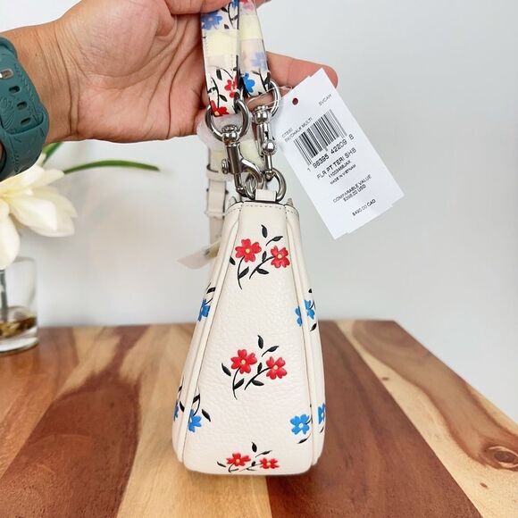 NWT Coach Teri Shoulder‎ Bag With Floral Print - Picture 5 of 7